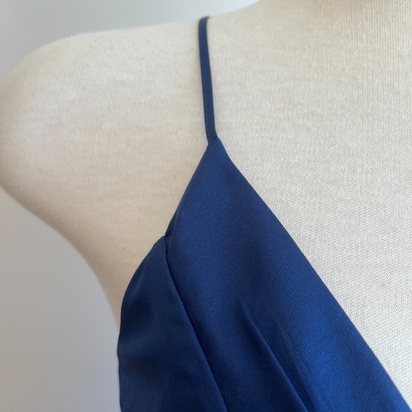 Like-New Blue ‘Club Monaco’ Silk Racer-Back Cami/Tank - Picture 6 of 16